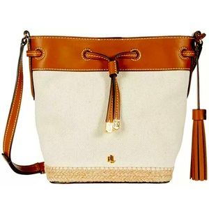 Lauren Ralph Lauren Canvas Espadrille Debby Drawstring Bag